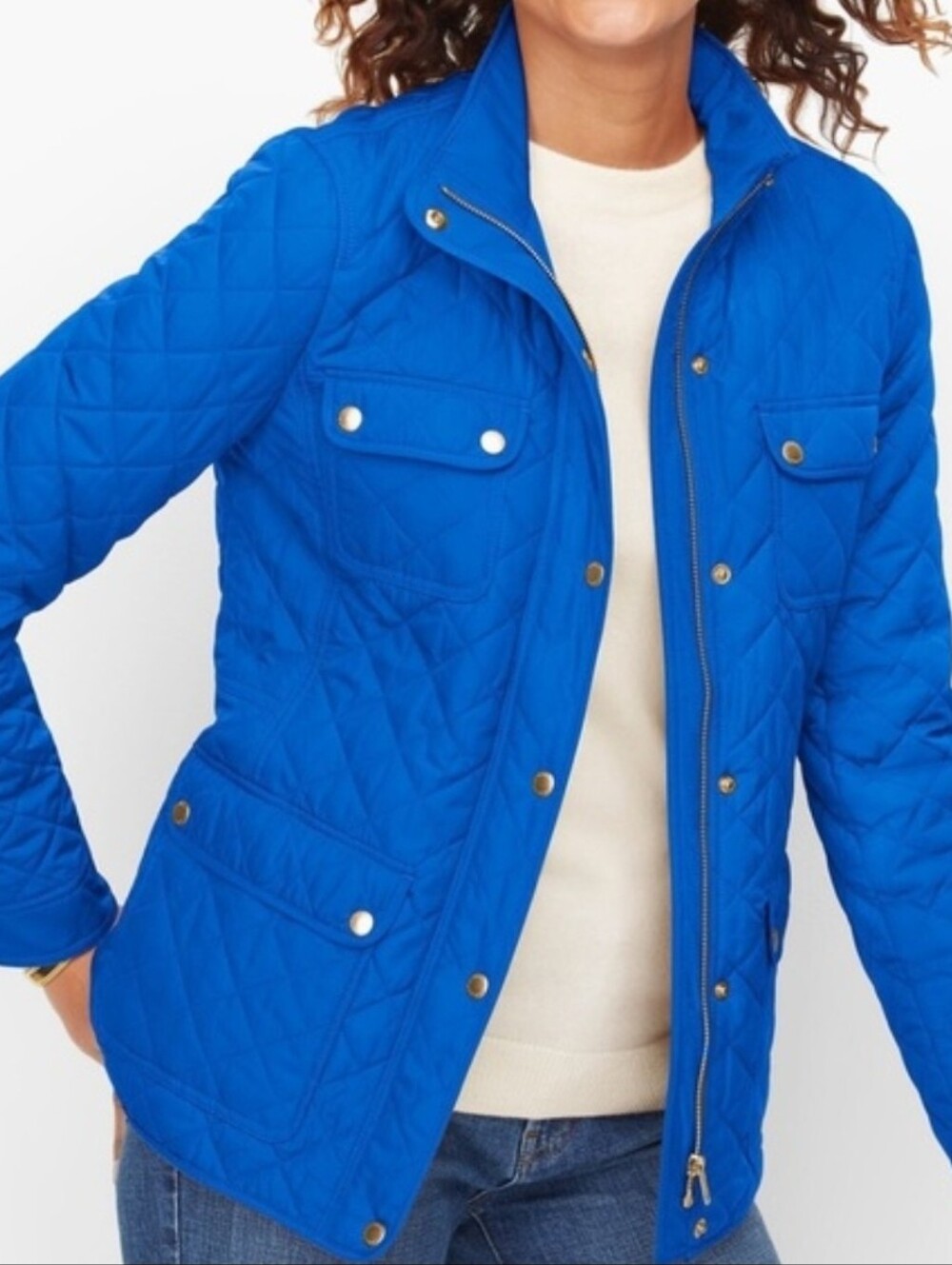 Talbot Preloved Quilted Jacket Blue Electronics Wearable Sz 1X
